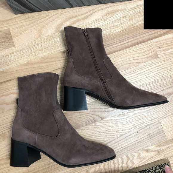 Jeffrey Campbell Jeremy Boots NIB Sz 9.5 Brown Women’s Leather Suede - Picture 3 of 11